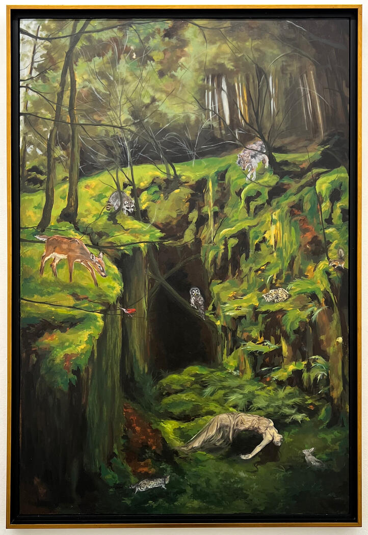 Would They Feel for Me as I do Them?; Oil paint on wood; 36” x 24”; 2023